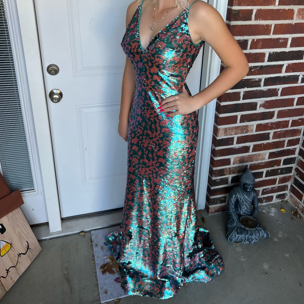 Jovani Reverse Sequin Gown - image 3